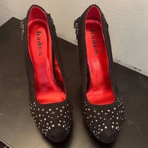 Black Studded Women's Shoes